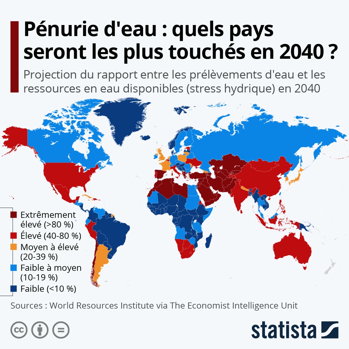 Stress hydrique : les pays qui seront les plus affectés à l'horizon 2040